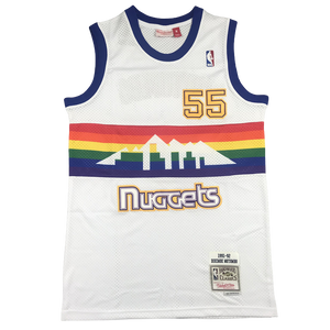 NBA retro jerseys in vibrant colors and old-school logos, paying tribute to the style and flair of basketball's golden eras