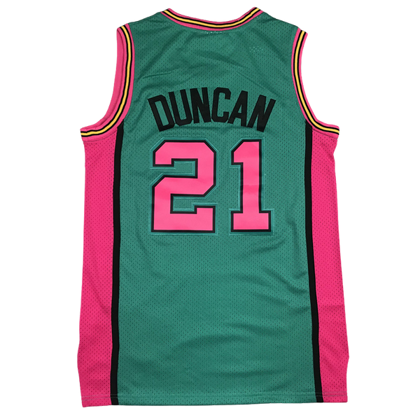 NBA retro jerseys in vibrant colors and old-school logos, paying tribute to the style and flair of basketball's golden eras