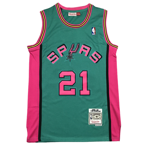 NBA retro jerseys in vibrant colors and old-school logos, paying tribute to the style and flair of basketball's golden eras