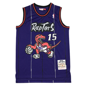 vince carter jersey dress Men's Mitchell & Ness Vince Carter White Toronto Raptors Hardwood Classics 1998-99 Authentic Jersey